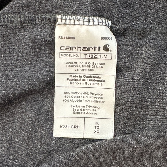 Carhartt Charcoal Loose Fit Shirt XL Casual - Picture 5 of 5
